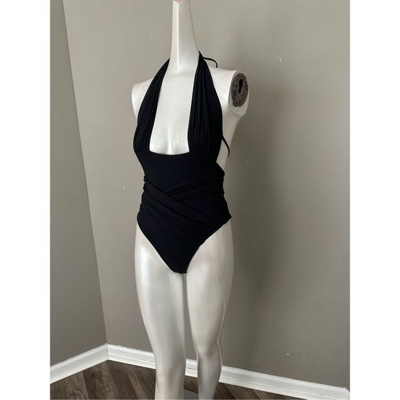 NENSI DOJAKA CROSSED FONT ONE PIECE SWIMSUIT WITH OPEN BACK XS $497 - Picture 7 of 11